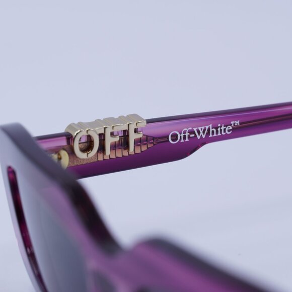 ?️New Off-White OERI13C RENTON 3707 Sunglasses - Striped Purple Frame main image 4